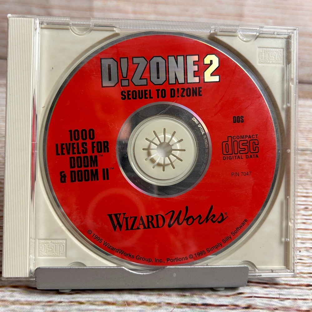 WizardWorks D!Zone 2 Sequel to D!Zone 1000 Levels for Doom & Doom II PC DOS CD
